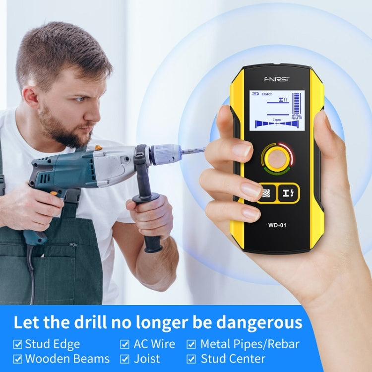 FNIRSI WD-01 Multifunctional Load-Bearing Wall Wire Metal Detector Dark Line Scanner, WD-01