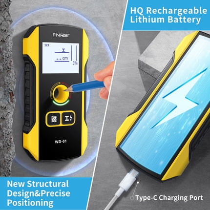 FNIRSI WD-01 Multifunctional Load-Bearing Wall Wire Metal Detector Dark Line Scanner, WD-01
