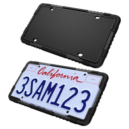 For North American Models Silicone License Plate Frame, 1pcs Black, 1pcs Gray, 1pcs Red, 1pcs Blue, 2pcs Black+Screw, 2pcs Gray+Screw, 2pcs Red+Screw, 2pcs Blue+Screw, Screw Accessories