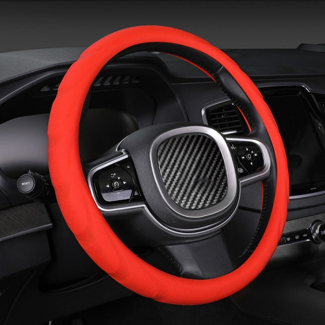 Silicone Non-slip Wear-resistant Steering Wheel Cover, 37-42cm