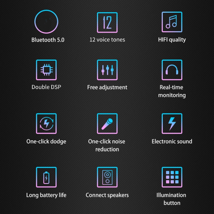 NC-A1 Bluetooth 5.0 Sound Card 12 Kinds Of Sound Effects Support Real-Time Monitoring, NC-A1