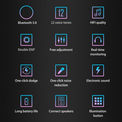 NC-A1 Bluetooth 5.0 Sound Card 12 Kinds Of Sound Effects Support Real-Time Monitoring, NC-A1