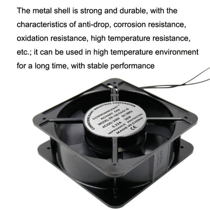 220V 38W 15cm Roller Chassis Electrical Cabinet Shaft, Oil Bearing Fan, Double Rolling Ball Bearing Fan