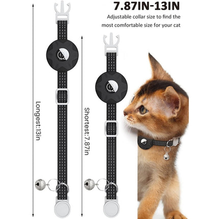 For AirTag Tracker Silicone Case Reflective Pet Cat Collar With Bell