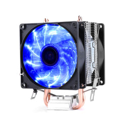 Desktop Computer Double Copper Tube CPU Radiator Super Quiet, 2 Tube Color Light 3-pin Double Fan, 2 Tube Without Light 3-pin Single Fan, 2 Tube Without Light 3-pin Double Fan, 2 Tube Red Light 3-pin Single Fan, 2 Tube Blue Light 3-pin Single Fan������...