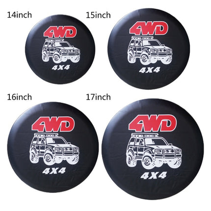 PVC Faux Leather Spare Wheel Cover Rear Tire Protector