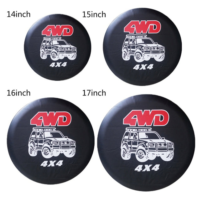 PVC Faux Leather Spare Wheel Cover Rear Tire Protector