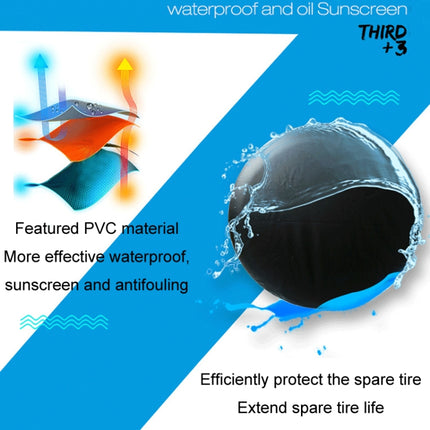 PVC Faux Leather Spare Wheel Cover Rear Tire Protector