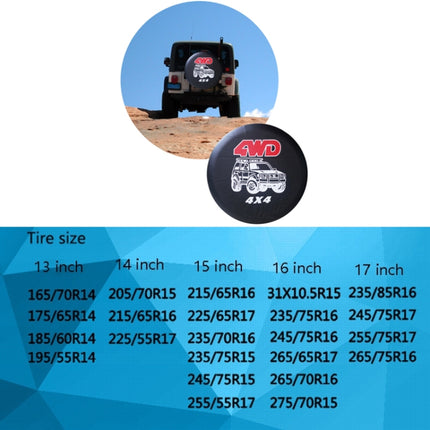 PVC Faux Leather Spare Wheel Cover Rear Tire Protector