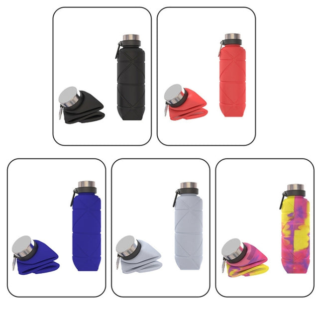 Outdoor Silicone Folding Water Cup Telescopic Water Bottle Travel Drinking Cup With Carabiner