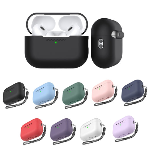 For AirPods Pro 2 AhaStyle PT187 Silicone One-Piece Protective Case With Lanyard Case