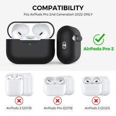 For AirPods Pro 2 AhaStyle PT187 Silicone One-Piece Protective Case With Lanyard Case