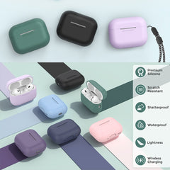 For AirPods Pro 2 AhaStyle PT187 Silicone One-Piece Protective Case With Lanyard Case