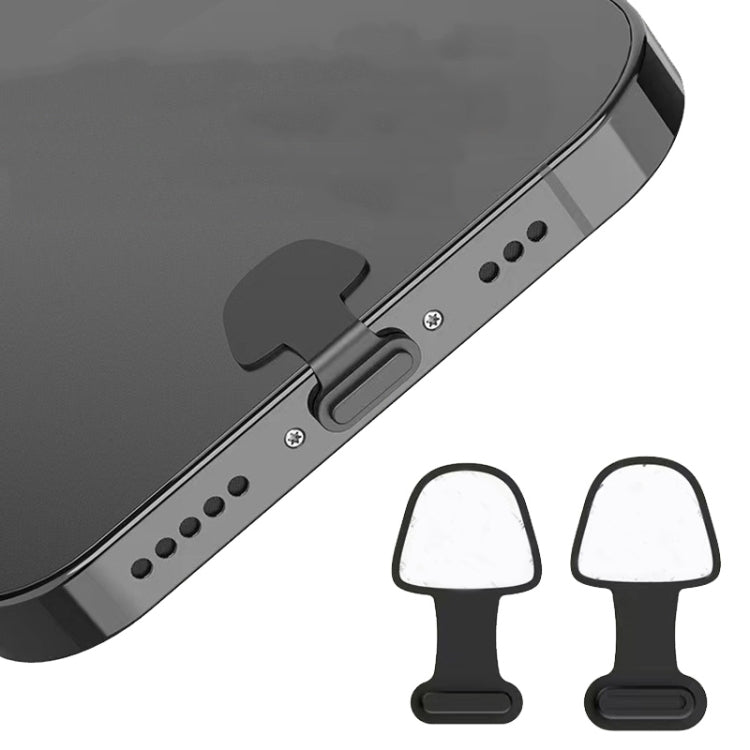 10 piezas de puerto de carga de teléfono móvil, tapón antipolvo de silicona, cubierta adhesiva posterior a prueba de pérdida, 8 pines, USB-C/Tipo-C