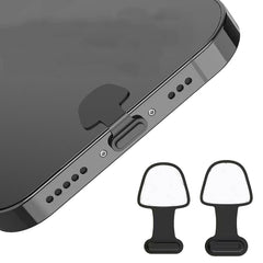 10 piezas de puerto de carga de teléfono móvil, tapón antipolvo de silicona, cubierta adhesiva posterior a prueba de pérdida, 8 pines, USB-C/Tipo-C