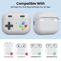 For AirPods Pro 2 AhaStyle DD04 Split Silicone Cartoon Earphone Protective Case, DD04(Blue), DD04(Green)