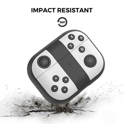 Para AirPods Pro 2 AhaStyle PT-JY08 Funda protectora de silicona dividida con dibujos animados para auriculares, JY08 (blanco y negro), JY08 (azul y rojo)