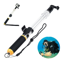 Transparent Retractable Selfie Stick Buoyancy Stick for Gopro Hero11 Black / HERO10 Black / HERO9 Black /HERO8 / HERO7 /6 /5 /5 Session /4 Session /4 /3+ /3 /2 /1, Transparent  Selfie Stick