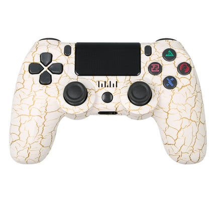 For PS4 Wireless Bluetooth Game Controller With Light Strip Dual Vibration Game Handle, White, Black, Red, Blue, Green, Rose Red, Letter, Line, Fire Ghost, Cartoon, Hulk, Skeleton, Gear, Lightning, Flame, Cloud, Burst, Wood Grain, Star Red             ...
