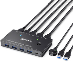 KC-KVM8201 USB3.0 Switch U Disk Printer Two Computers To Share 8K HDMI KVM Switch, KC-KVM8201