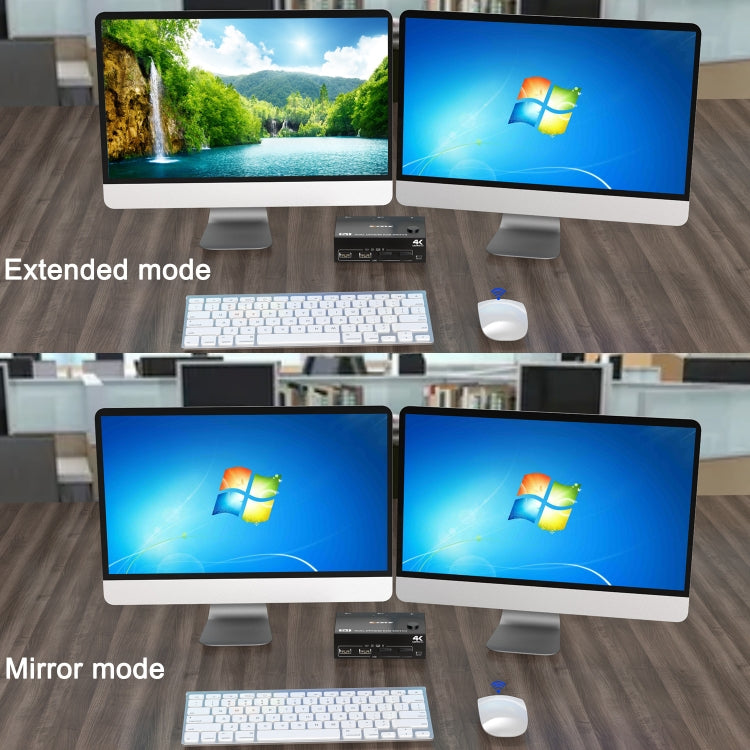 202DH DP HDMI Dual Channel KVM Switch Computer Host DP Interface Keyboard Mouse Sharing Display, 202DH