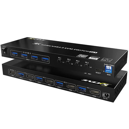 KVM401A 4 Ports USB 3.0 Shared Device HDMI KVM Switch HUB Shared Converter, KVM401A