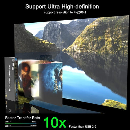 KVM401A 4 Ports USB 3.0 Shared Device HDMI KVM Switch HUB Shared Converter, KVM401A