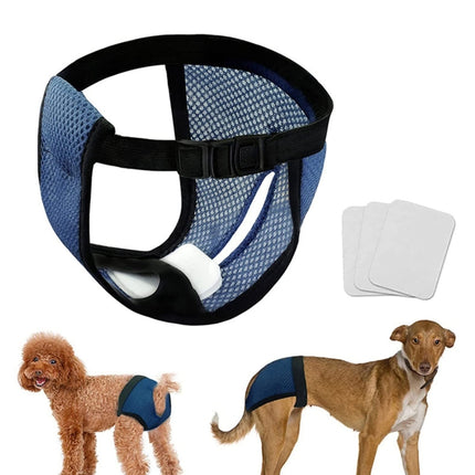 Breathable Dog Physiological Pants Menstrual Pants Anti-harassment Sanitary Pants, Blue S: 24-32cm, Blue M: 35-43cm, Blue L: 40-49cm, Blue XL: 50-59cm, Black S: 24-32cm, Black M: 35-43cm, Black L: 40-49cm, Black XL: 50-59cm