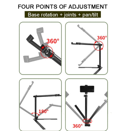 DT-06 Desktop Overlook Mobile Phone Bracket Camera Fill Light Universal Foldable Bracket, DT-06
