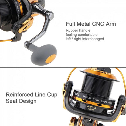 Long-distance Casting Reel Large Gapless Sea Rod Fishing Reel Spinning Reel