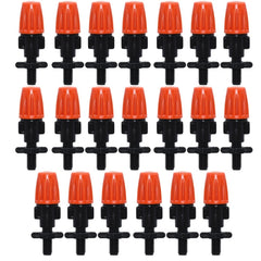 20pcs TF-118 Gardening Irrigation Drip Irrigation System Set Accessories, Spray Head (Orange), Single Hook Connection 4/7mm Capillary (Orange), Single Hook Connection 4/7mm Capillary (Gray), Both Sides Connection 4/7mm Capillary (Gray)�����������������...