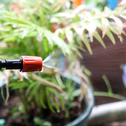 20pcs TF-118 Gardening Irrigation Drip Irrigation System Set Accessories, 6mm Single Hook Connection 4/7mm Capillary (Orange)