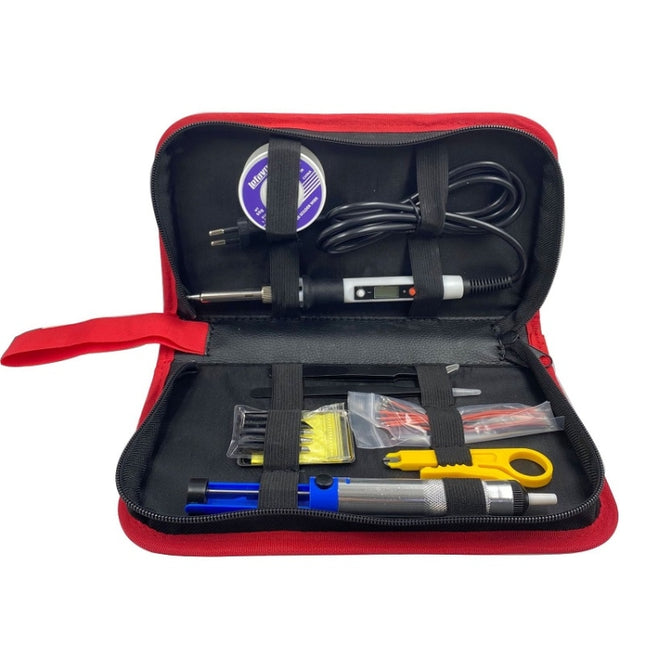 Household Electric Soldering Iron Welding Repair Tool Storage Leather Bag, Leather