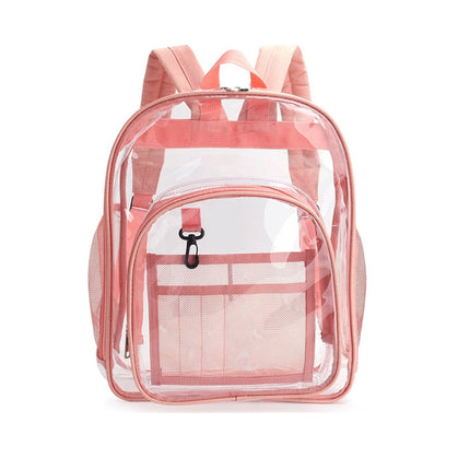 PVC Transparent Waterproof Backpack Student School Bag
