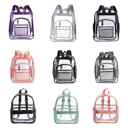 PVC Transparent Waterproof Backpack Student School Bag