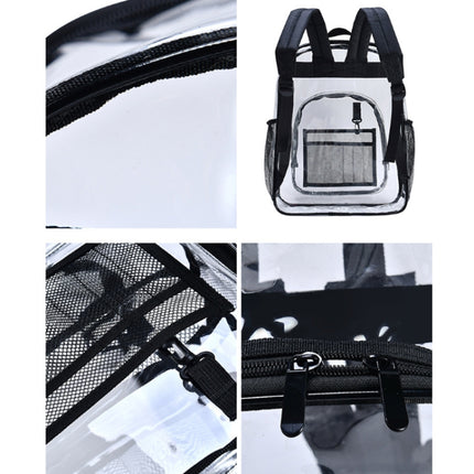 PVC Transparent Waterproof Backpack Student School Bag