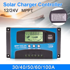 YCX-003 30-100A Solar Charging Controller with LED Screen & Dual USB Port Smart MPPT Charger, 12/24V 30A, 12/24V 40A, 12/24V 50A, 12/24V 60A, 12/24V 100A, 12/24/36/48/60V 40A, 12/24/36/48/60V 100A, 12/24/36/48/60V Wifi 40A, 12/24/36/48/60V Wifi 100A