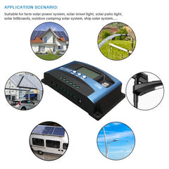 YCX-003 30-100A Solar Charging Controller with LED Screen & Dual USB Port Smart MPPT Charger, 12/24V 30A, 12/24V 40A, 12/24V 50A, 12/24V 60A, 12/24V 100A, 12/24/36/48/60V 40A, 12/24/36/48/60V 100A, 12/24/36/48/60V Wifi 40A, 12/24/36/48/60V Wifi 100A