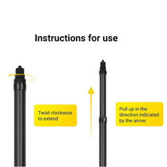 Carbon Fiber Extended Monopod Invisible Selfie Stick For Insta360  / DJI Action / GoPro / Xiao Yi Sports Camera, 1.5m, 3m, 5m