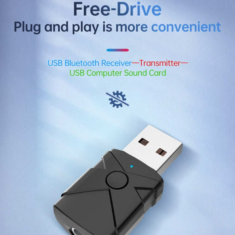 M137 5 in 1 Car USB Bluetooth 5.2 Receiver Transmitter, M137