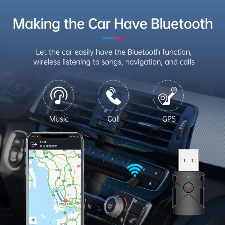 M137 5 in 1 Car USB Bluetooth 5.2 Receiver Transmitter, M137
