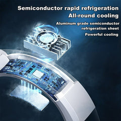 WT-F54 Wind From All Sides Long Battery Life Semiconductor Cooling Hanging Neck Fan