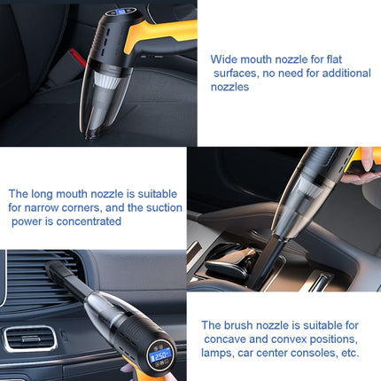 5 In 1 60W  Double Motor Car Vacuum Cleaner With Blowing Air Pump Pressure Measuring Lighting Function