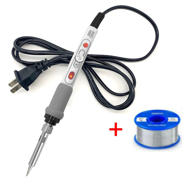 100W  220V High-power Electric Soldering Iron Adjustable Temperature Soldering Tool US Plug, 1pc, 2pcs Set 1, 2pcs Set 2, 4pcs Set
