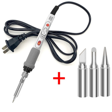 100W  220V High-power Electric Soldering Iron Adjustable Temperature Soldering Tool US Plug, 1pc, 2pcs Set 1, 2pcs Set 2, 4pcs Set