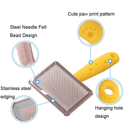 BG-W1347 Pet Hair Removal Massage Comb Dog Cleaning Tools, Random Color Delivery, S, M, L, XL