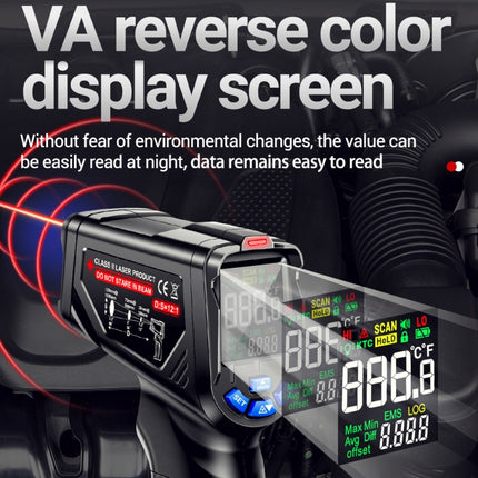 ANENG TH06 Oil Temperature High Precision Thermometer Laser Baking Infrared Water Thermometer, TH06 Orange, TH06 Black