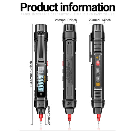 Electrician Induction Test Pen Fully Intelligent Anti-burning High-precision Digital Universal Meter