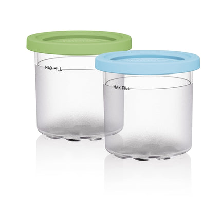 For Ninja NC299AMZ NC300 Ice Cream Storage Containers with Lids, 2 Cups, 4 Cups, 2 Cups+Spoon, 4 Cups+Spoon