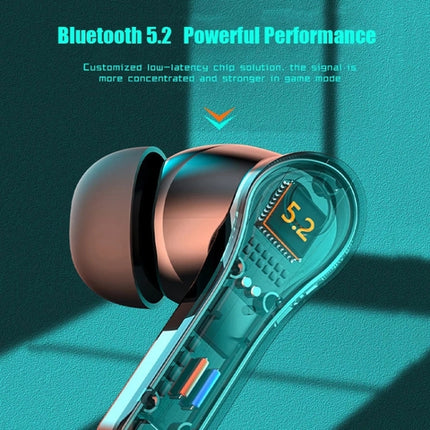 N35 TWS Colorful Light In-Ear Low Latency Wireless Bluetooth Game Earphones, Digital Display, Non-digital Display
